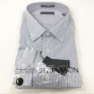 Damon Dri-Tech Gingham Men’s Dress Shirt Neck 18 NWT